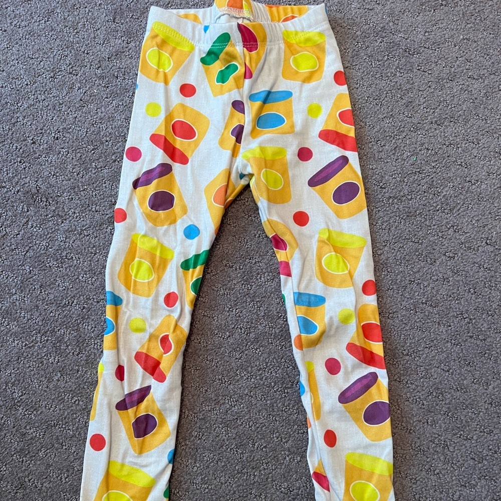 Play doh leggings for girl or boy sz 5 longer length EUC like new